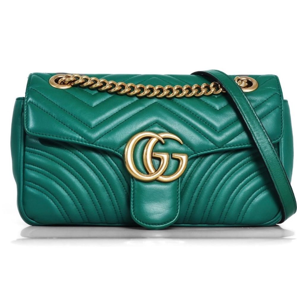 Gucci marmont Green Quilted Shoulder Bag